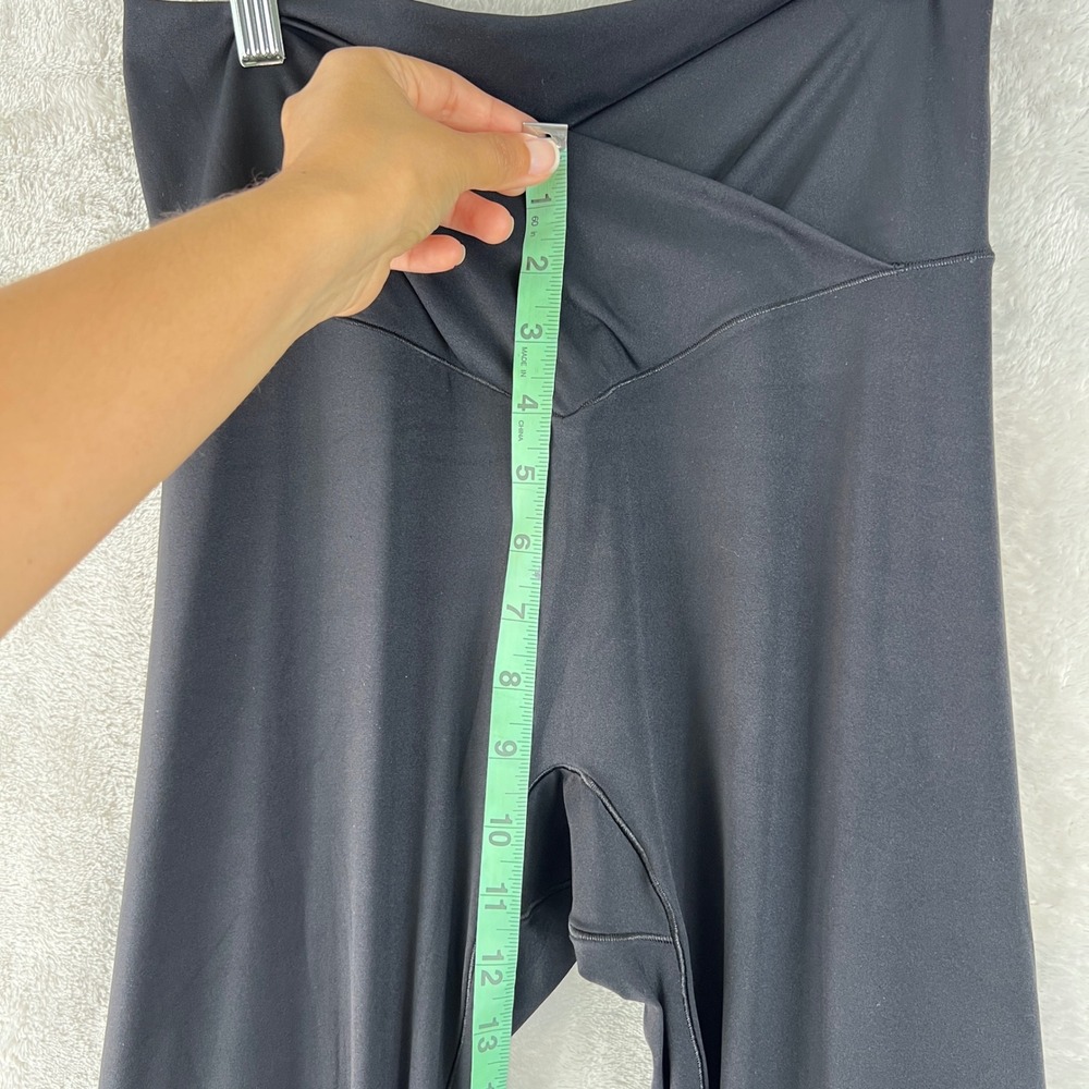 Sunzel Black Crossover Flare Yoga Pants High Waisted Bell Bottom Leggings Large - Picture 7 of 8